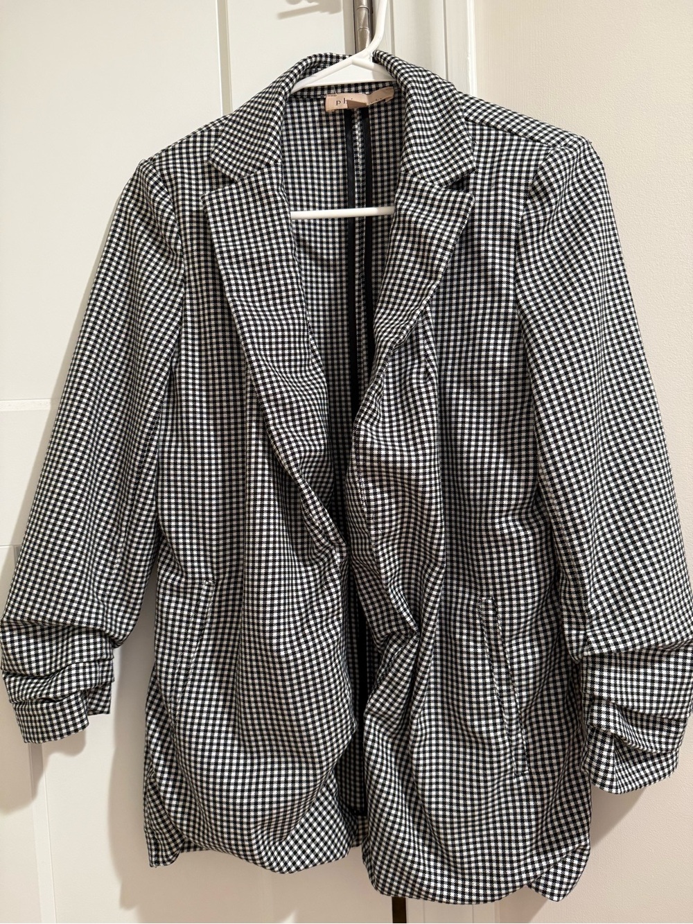 Philosophy Black & White Gingham Blazer